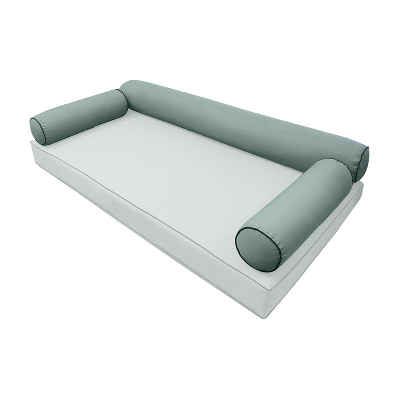 STYLE 6 - Bolster Pillow for Outdoor Indoor Daybed Porch Swing Bed Crib Size | COVERS ONLY |