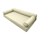 STYLE 6 - Mattress & Bolster Pillow for Outdoor Indoor Daybed Porch Swing Bed Twin-XL Size | COVERS ONLY |