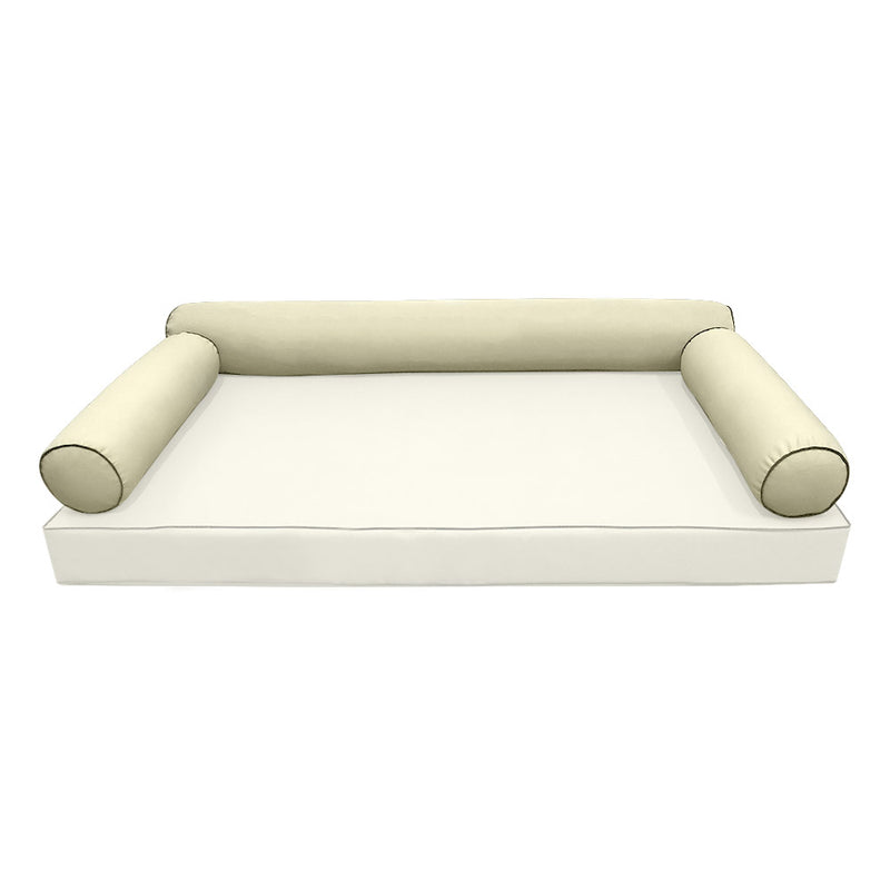 STYLE 6 - Bolster Pillow for Outdoor Indoor Daybed Porch Swing Bed Full Size | COVERS ONLY |