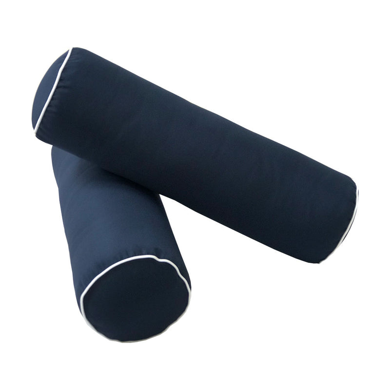 Style6 Twin Size 4PC Contrast Pipe Trim Outdoor Daybed Mattress Bolster Pillow Fitted Sheet Slip Cover ONLY AD101