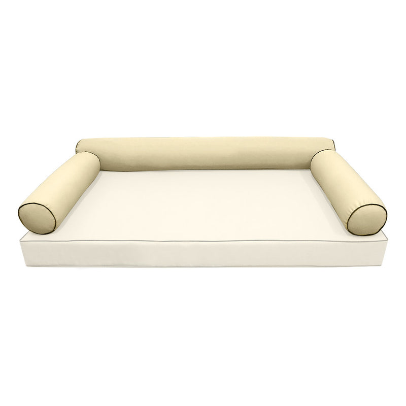 STYLE 6 - Bolster Pillow for Outdoor Indoor Daybed Porch Swing Bed Crib Size | COVERS ONLY |