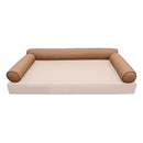 STYLE 6 - Bolster Pillow for Outdoor Indoor Daybed Porch Swing Bed Twin-XL Size | COVERS ONLY |