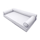 STYLE 6 - Mattress & Bolster Pillow for Outdoor Indoor Daybed Porch Swing Bed Queen Size | COVERS ONLY |