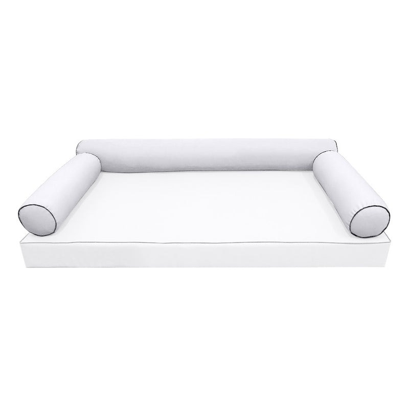 STYLE 6 - Bolster Pillow for Outdoor Indoor Daybed Porch Swing Bed Twin Size | COVERS ONLY |