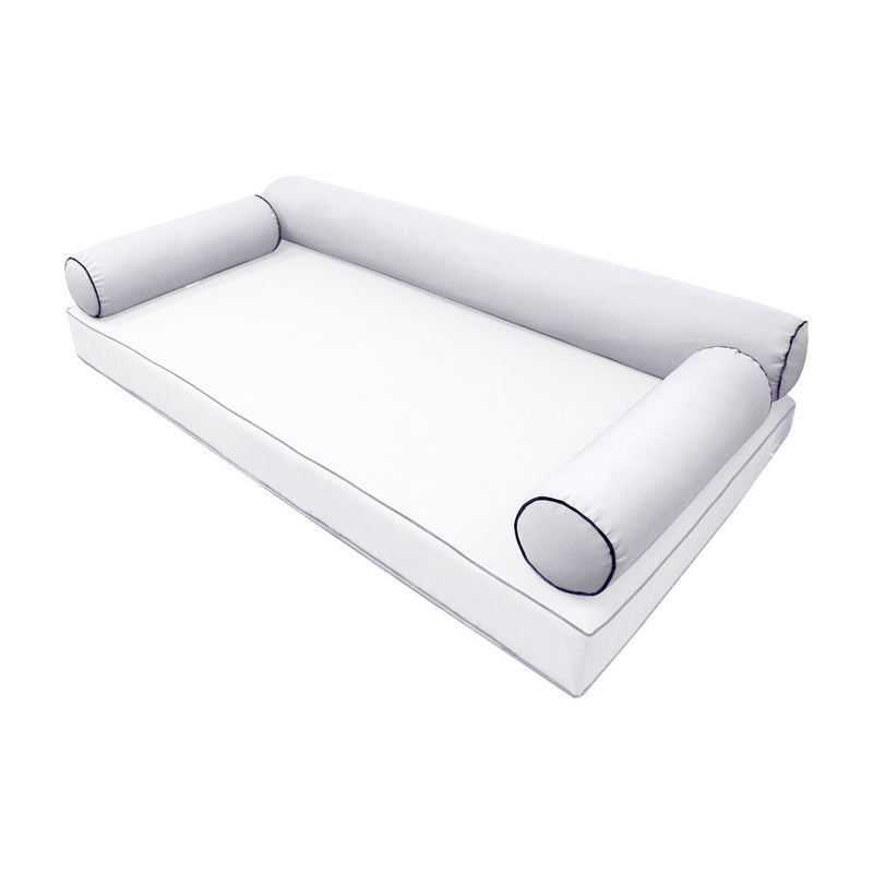 STYLE 6 - Bolster Pillow for Outdoor Indoor Daybed Porch Swing Bed Full Size | COVERS ONLY |