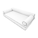 STYLE 6 - Mattress & Bolster Pillow for Outdoor Indoor Daybed Porch Swing Bed Full Size | COVERS ONLY |