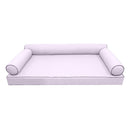 STYLE 6 pillow and bolster cushion set for daybeds, porch swings, or beds – indoor and outdoor use with durable knife-edge design. — cover only