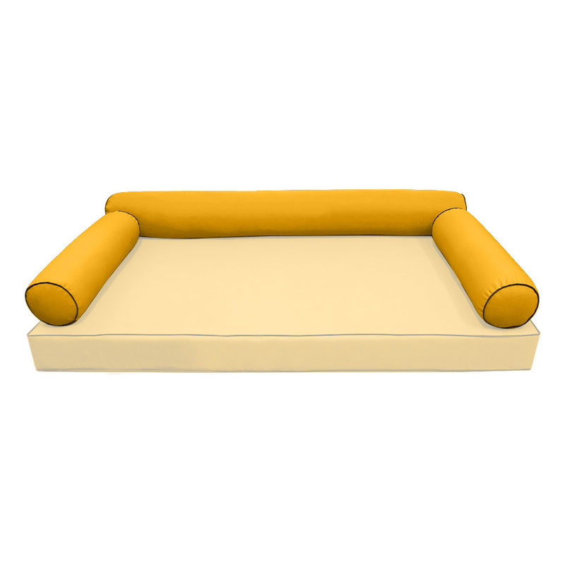 STYLE 6 - Bolster Pillow for Outdoor Indoor Daybed Porch Swing Bed Crib Size | COVERS ONLY |