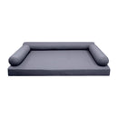  Elegant cushion and bolster set featuring refined craftsmanship and knife-edge detailing, designed for versatile indoor and outdoor comfort.