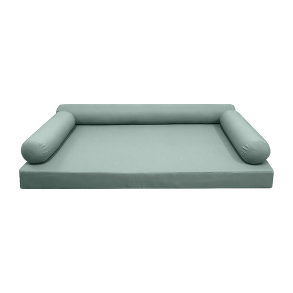 Style6 Full Size 4PC Knife Edge Outdoor Daybed Mattress Cushion Bolster Pillow Slip Cover COMPLETE SET AD002