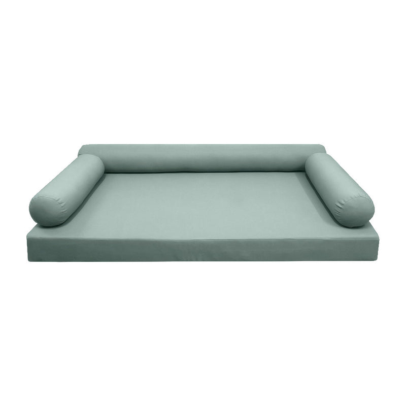 STYLE 6 - Mattress & Bolster Pillow for Outdoor Indoor Daybed Porch Swing Bed Queen Size | COVERS ONLY |