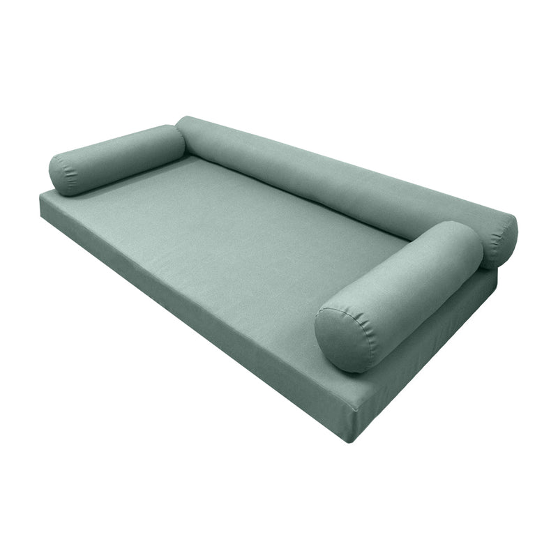 STYLE 6 - Mattress & Bolster Pillow for Outdoor Indoor Daybed Porch Swing Bed Crib Size | COVERS ONLY |
