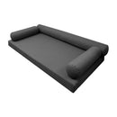 Elegant cushion and bolster set featuring refined craftsmanship and knife-edge detailing, designed for versatile indoor and outdoor comfort.