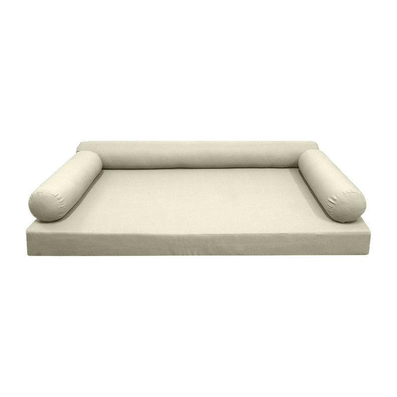STYLE 6 - Mattress & Bolster Pillow for Outdoor Indoor Daybed Porch Swing Bed Full Size | COVERS ONLY |