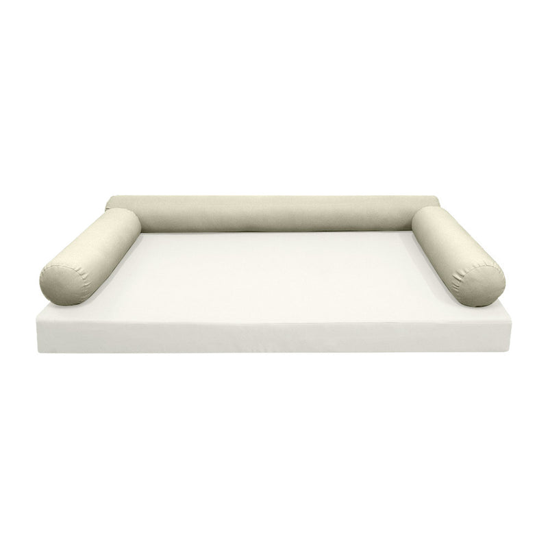 STYLE 6 - Bolster Pillow for Outdoor Indoor Daybed Porch Swing Bed Twin-XL Size | COVERS ONLY |