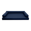 STYLE 6 pillow and bolster cushion set for daybeds, porch swings, or beds – indoor and outdoor use with durable knife-edge design. — cover only