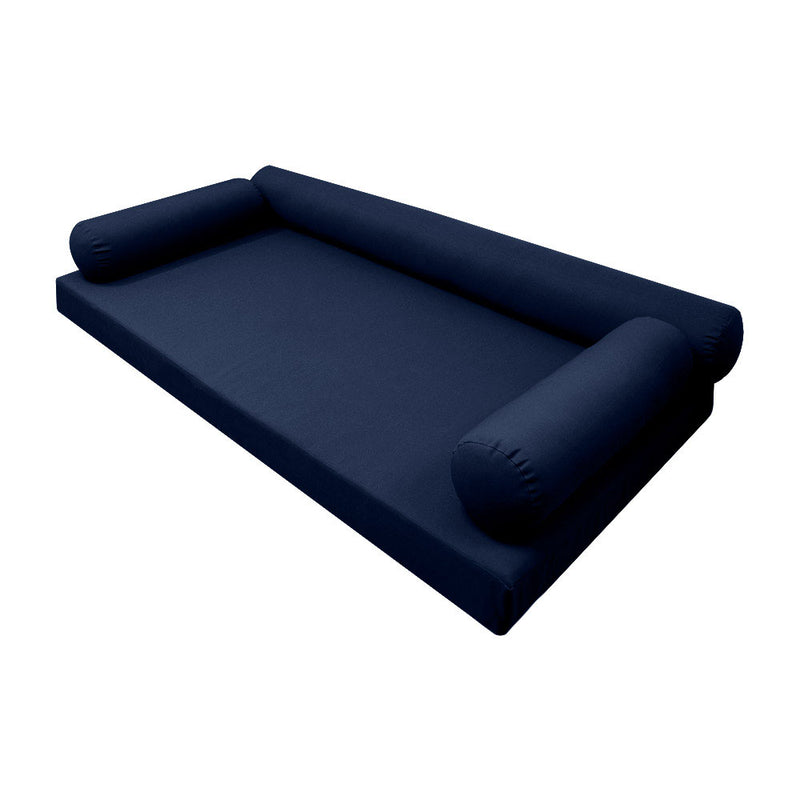 STYLE 6 - Mattress & Bolster Pillow for Outdoor Indoor Daybed Porch Swing Bed Crib Size | COVERS ONLY |