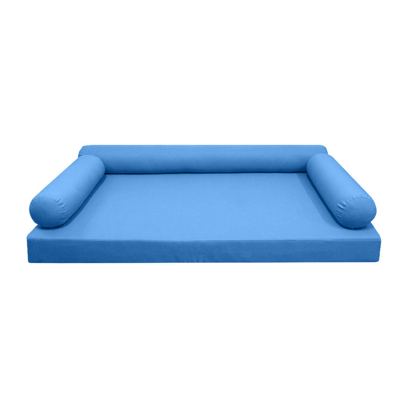 STYLE 6 - Mattress & Bolster Pillow for Outdoor Indoor Daybed Porch Swing Bed Full Size | COVERS ONLY |
