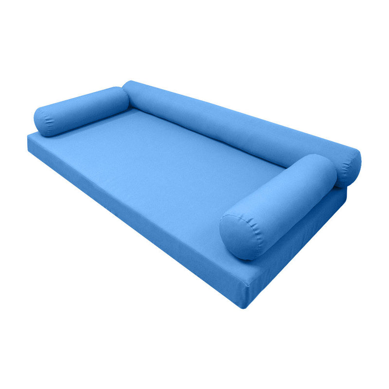 STYLE 6 - Mattress & Bolster Pillow for Outdoor Indoor Daybed Porch Swing Bed Full Size | COVERS ONLY |