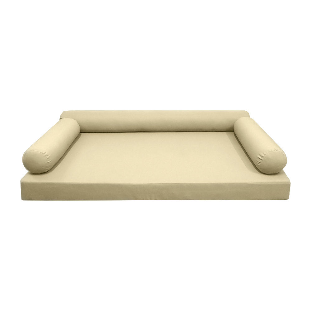 STYLE 6 - Mattress & Bolster Pillow for Outdoor Indoor Daybed Porch Swing Bed Full Size | COVERS ONLY |