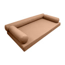 Modern outdoor daybed cushion set with two bolsters and two pillows, ideal for patio, porch, or indoor lounge spaces. — cover only
