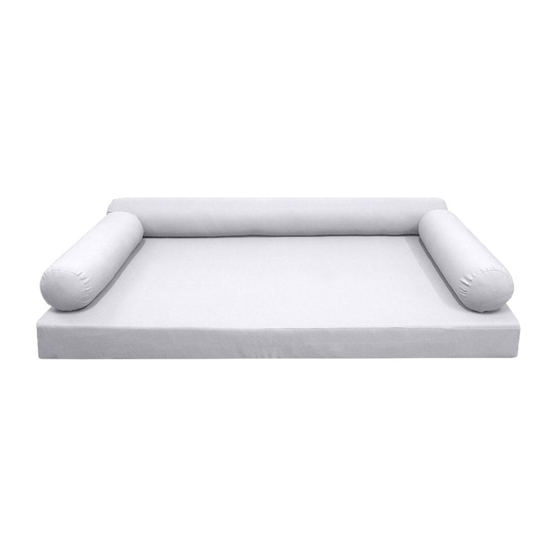 STYLE 6 - Mattress & Bolster Pillow for Outdoor Indoor Daybed Porch Swing Bed Crib Size | COVERS ONLY |