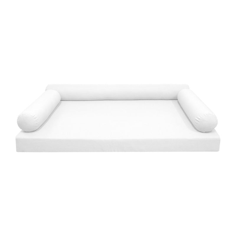 STYLE 6 - Mattress & Bolster Pillow for Outdoor Indoor Daybed Porch Swing Bed Twin-XL Size | COVERS ONLY |