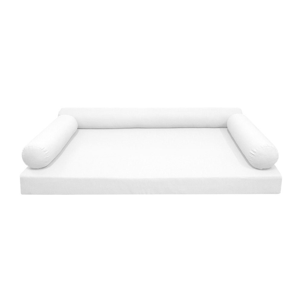 Style6 Twin-XL Size 4PC Knife Edge Outdoor Daybed Mattress Cushion Bolster Pillow Slip Cover COMPLETE SET AD106