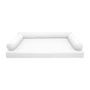 STYLE 6 pillow and bolster cushion set for daybeds, porch swings, or beds – indoor and outdoor use with durable knife-edge design. — cover only