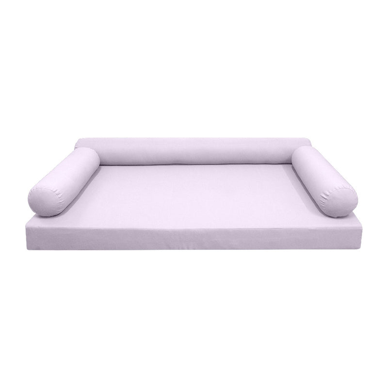 Style6 Twin Size 4PC Knife Edge Outdoor Daybed Mattress Bolster Pillow Fitted Sheet Slip Cover ONLY AD107
