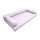 Modern outdoor daybed cushion set with two bolsters and two pillows, ideal for patio, porch, or indoor lounge spaces. — cover only