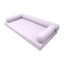 Elegant cushion and bolster set featuring refined craftsmanship and knife-edge detailing, designed for versatile indoor and outdoor comfort.