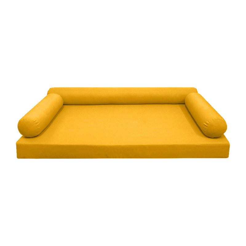 STYLE 6 - Mattress & Bolster Pillow for Outdoor Indoor Daybed Porch Swing Bed Twin Size | COVERS ONLY |