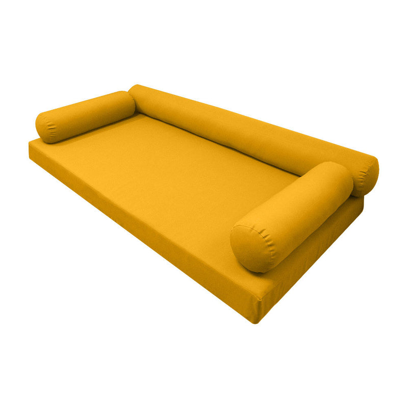 STYLE 6 - Mattress & Bolster Pillow for Outdoor Indoor Daybed Porch Swing Bed Twin-XL Size | COVERS ONLY |