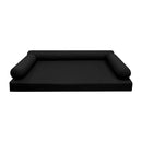 STYLE 6 pillow and bolster cushion set for daybeds, porch swings, or beds – indoor and outdoor use with durable knife-edge design. — cover only