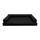 Style6 Twin Size 4PC Knife Edge Outdoor Daybed Mattress Cushion Bolster Pillow Slip Cover COMPLETE SET AD109