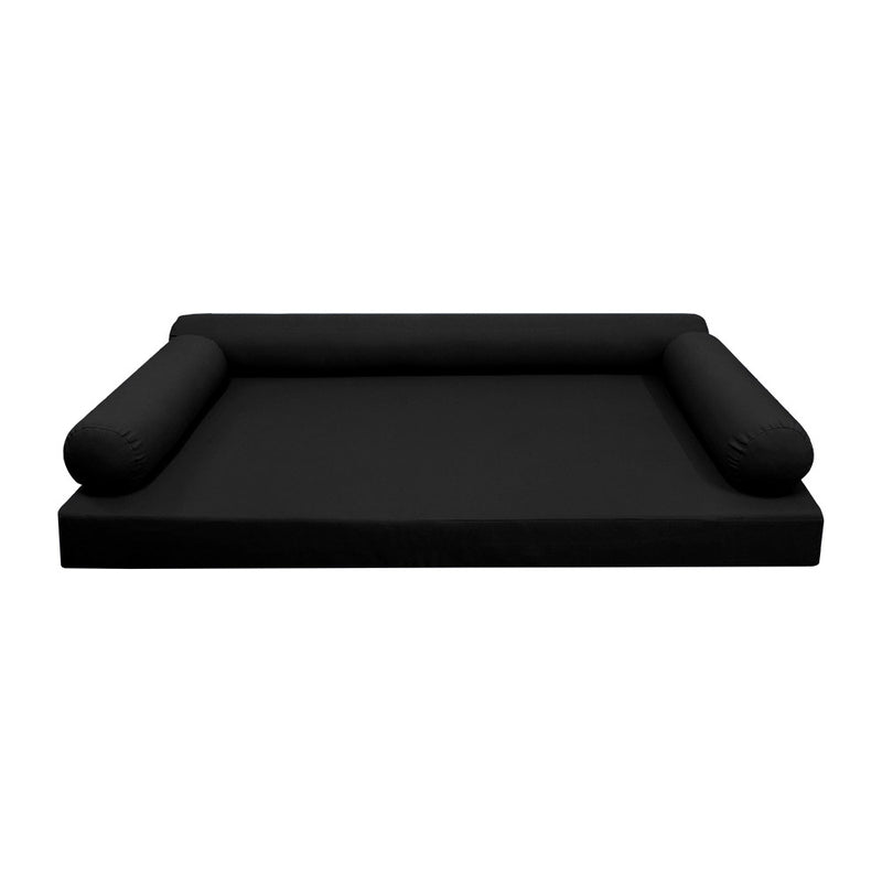 STYLE 6 - Mattress & Bolster Pillow for Outdoor Indoor Daybed Porch Swing Bed Queen Size | COVERS ONLY |