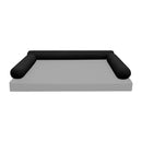 STYLE 6 - Bolster Pillow for Outdoor Indoor Daybed Porch Swing Bed Twin-XL Size | COVERS ONLY |