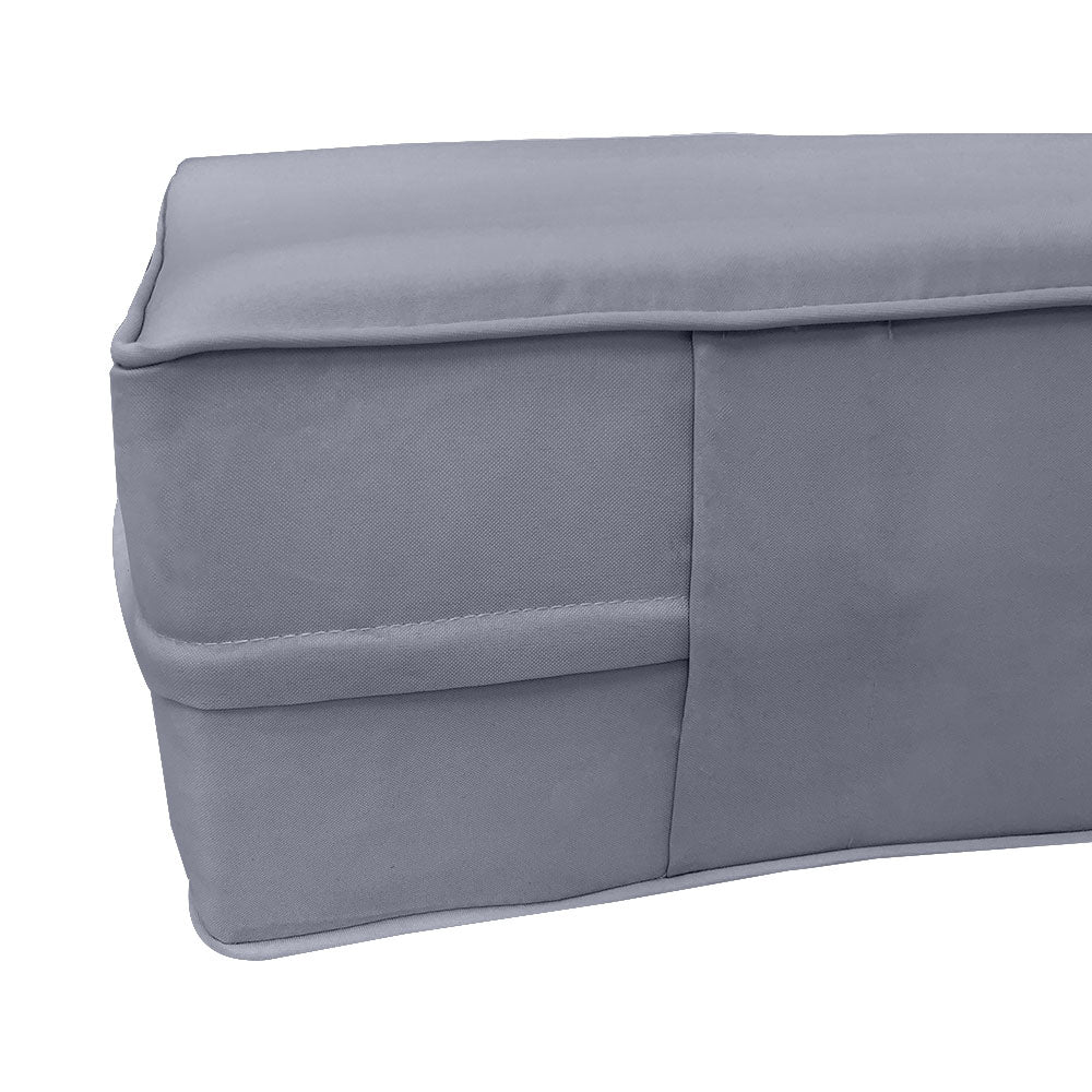 STYLE 6 - Mattress & Pillow Bolster Cushion Cover and Insert for Outdoor Indoor Daybed Porch Swing Bed Crib Size