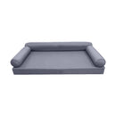 STYLE 6 - Mattress & Pillow Bolster for Outdoor Indoor Daybed Porch Swing Bed Piped Trim Full Size AD001 | COVERS ONLY |