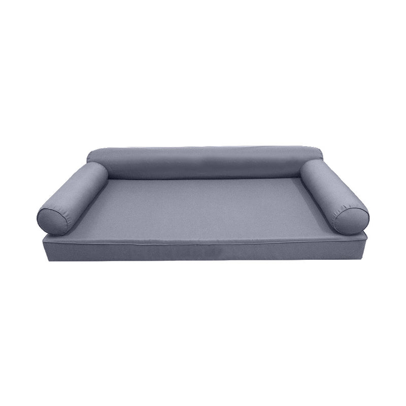 STYLE 6 - Mattress & Bolster Pillow for Outdoor Indoor Daybed Porch Swing Bed Twin Size | COVERS ONLY |