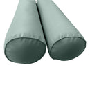 STYLE 6 - Mattress & Pillow Bolster for Outdoor Indoor Daybed Porch Swing Bed Piped Trim Full Size AD002 | COVERS ONLY |