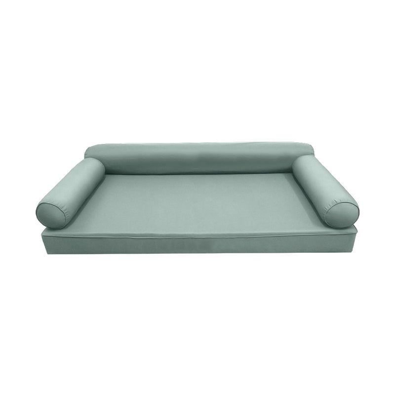 STYLE 6 - Mattress & Bolster Pillow for Outdoor Indoor Daybed Porch Swing Bed Twin Size | COVERS ONLY |