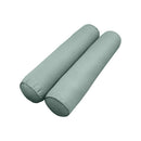 STYLE 6 - Mattress & Pillow Bolster for Outdoor Indoor Daybed Porch Swing Bed Piped Trim Full Size AD002 | COVERS ONLY |