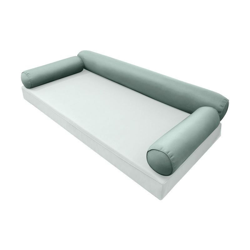 STYLE 6 - Bolster Pillow for Outdoor Indoor Daybed Porch Swing Bed Twin-XL Size | COVERS ONLY |