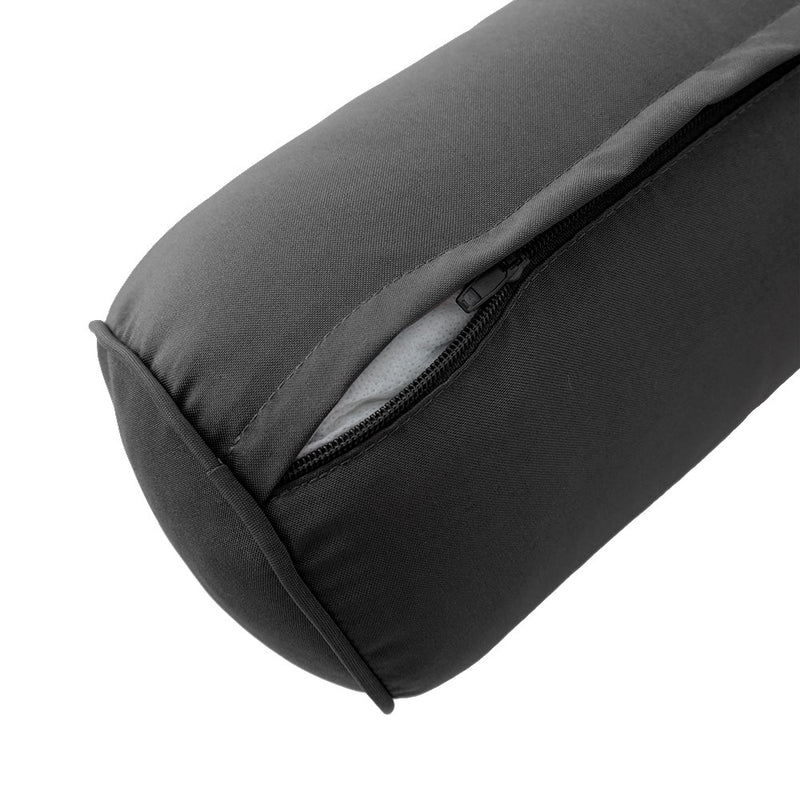 Style6 Twin Size 4PC Pipe Trim Outdoor Daybed Mattress Cushion Bolster Pillow Slip Cover COMPLETE SET AD003