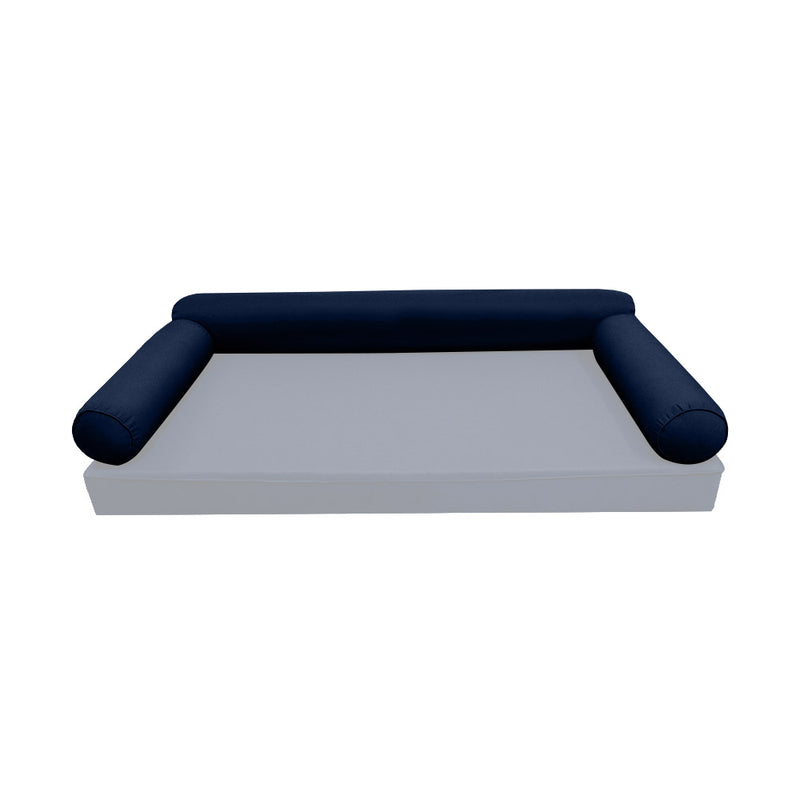STYLE 6 - Bolster Pillow for Outdoor Indoor Daybed Porch Swing Bed Twin-XL Size | COVERS ONLY |