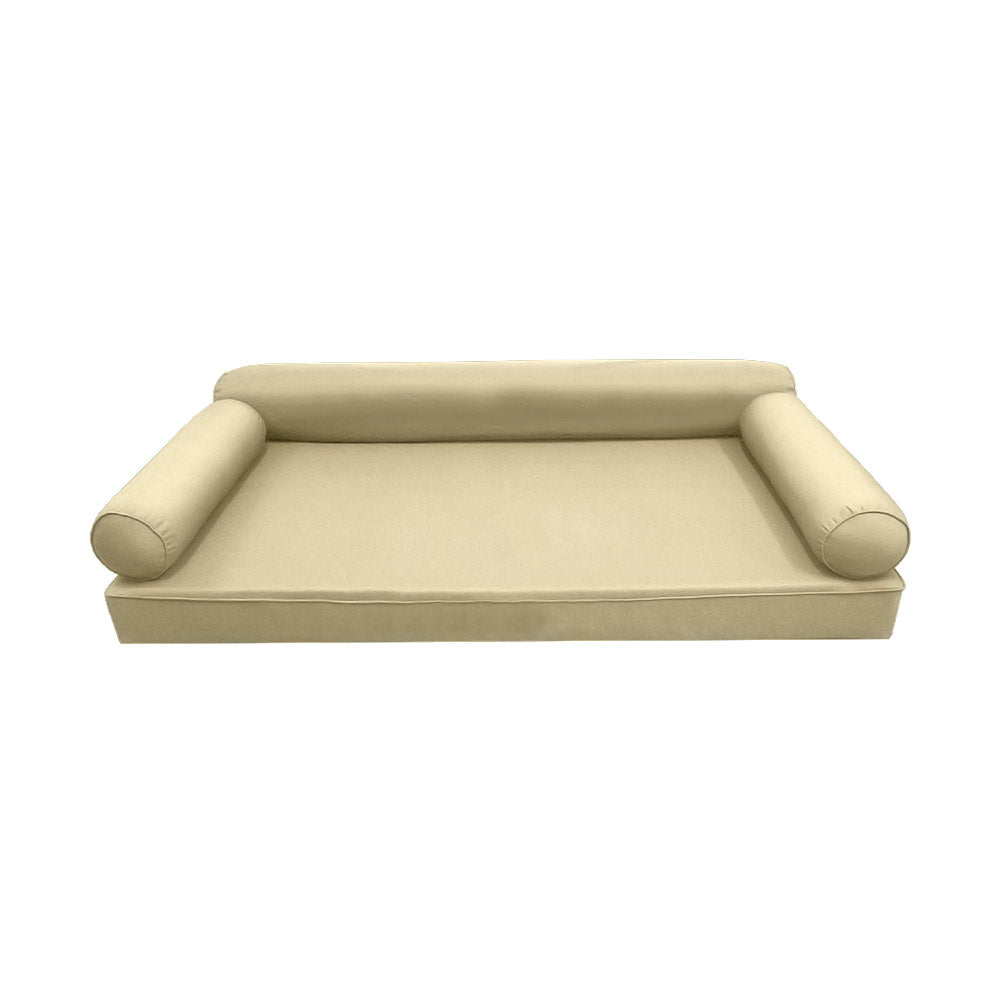 STYLE 6 - Mattress & Pillow Bolster Cushion Cover and Insert for Outdoor Indoor Daybed Porch Swing Bed Twin-XL Size