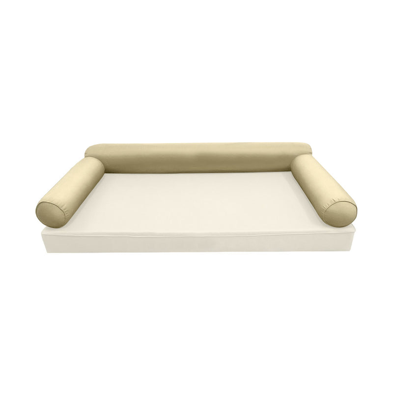STYLE 6 - Bolster Pillow for Outdoor Indoor Daybed Porch Swing Bed Twin-XL Size | COVERS ONLY |