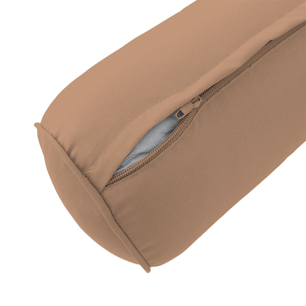 Style6 Full Size 4PC Pipe Trim Outdoor Daybed Mattress Cushion Bolster Pillow Slip Cover COMPLETE SET AD104